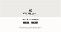 Desktop Screenshot of cervezasalhambra.es