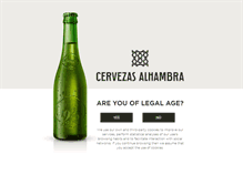 Tablet Screenshot of cervezasalhambra.com